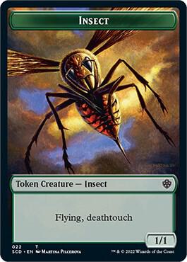 Insect // Human Warrior Double-Sided Token - Starter Commander Decks Magic: The Gathering trading card