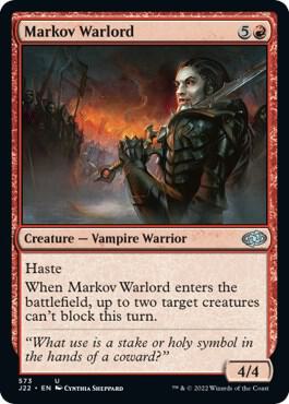 Markov Warlord - Jumpstart 2022 Magic: The Gathering trading card