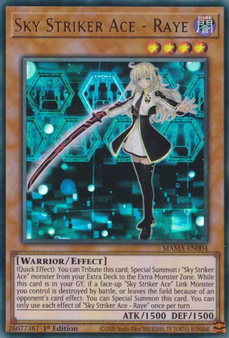 Sky Striker Ace - Raye trading card from Magnificent Mavens Sky Striker Ace - Raye - Magnificent Mavens YuGiOh trading card