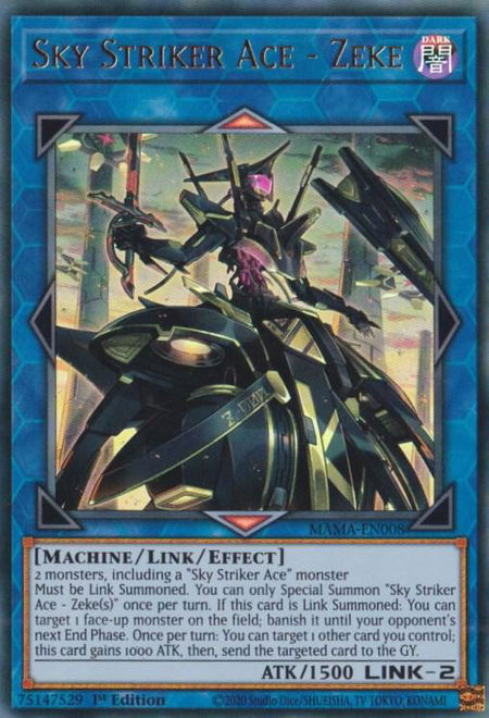 Sky Striker Ace - Zeke - Magnificent Mavens YuGiOh trading card
