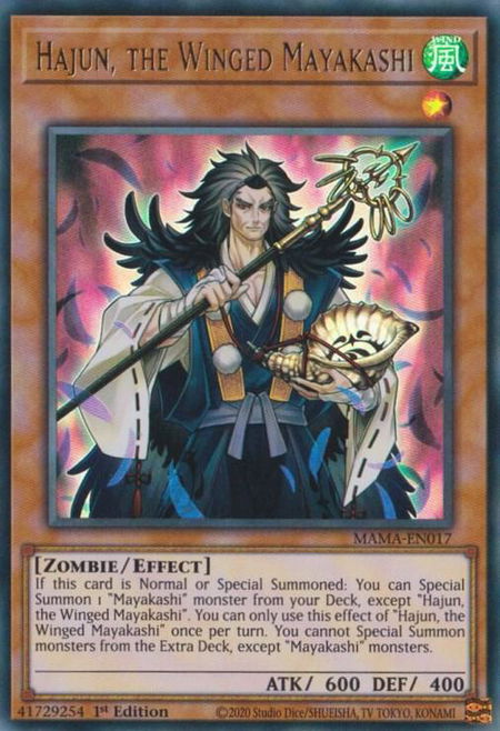 Hajun, the Winged Mayakashi - Magnificent Mavens YuGiOh trading card
