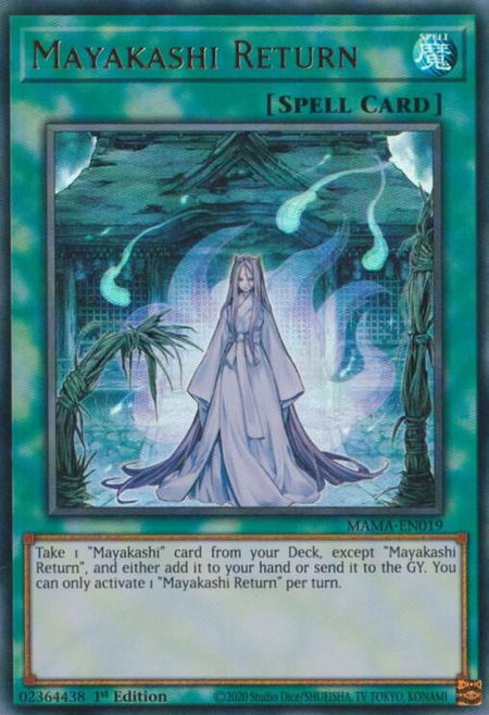 Mayakashi Return - Magnificent Mavens YuGiOh trading card