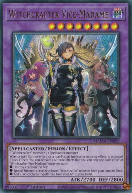 Witchcrafter Vice-Madame - Magnificent Mavens YuGiOh trading card