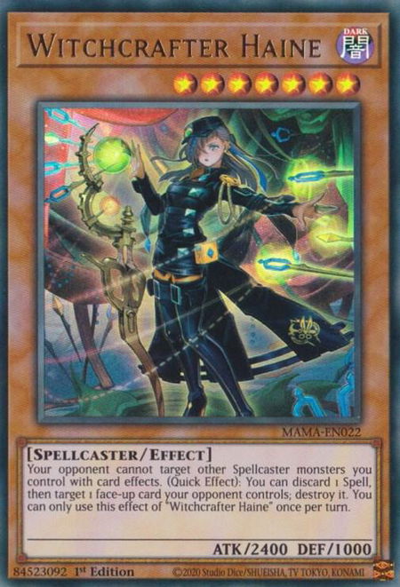 Witchcrafter Haine - Magnificent Mavens YuGiOh trading card
