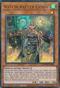 Witchcrafter Genni - Magnificent Mavens (MAMA) #MAMA-EN023 - Ultra Rare YuGiOh Trading Card