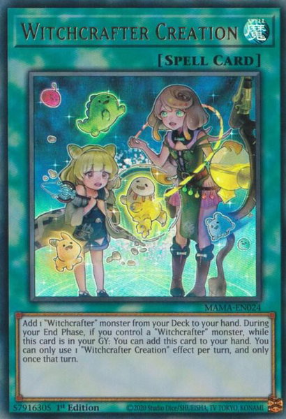 Witchcrafter Creation - Magnificent Mavens YuGiOh trading card