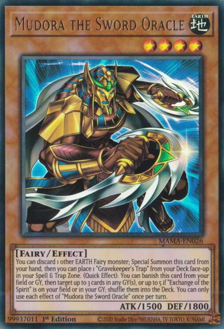 Mudora the Sword Oracle - Magnificent Mavens YuGiOh trading card