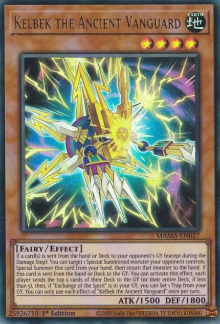 Kelbek the Ancient Vanguard - Magnificent Mavens YuGiOh trading card