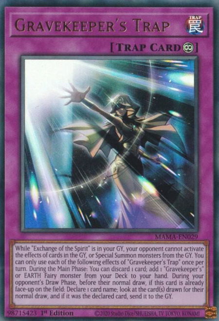 Gravekeeper's Trap - Magnificent Mavens YuGiOh trading card