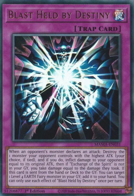 Blast Held by Destiny - Magnificent Mavens YuGiOh trading card