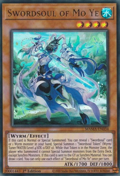Swordsoul of Mo Ye trading card from Magnificent Mavens Swordsoul of Mo Ye - Magnificent Mavens YuGiOh trading card