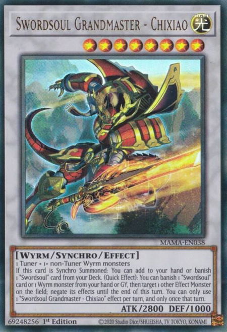 Swordsoul Grandmaster - Chixiao - Magnificent Mavens YuGiOh trading card