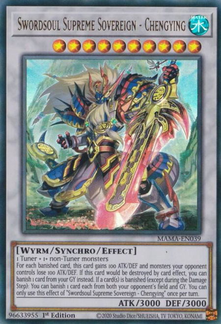 Swordsoul Supreme Sovereign - Chengying - Magnificent Mavens YuGiOh trading card