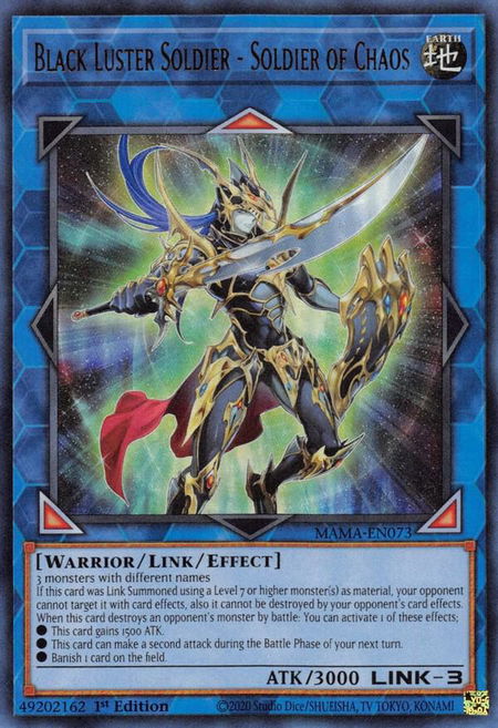 Black Luster Soldier - Soldier of Chaos - Magnificent Mavens YuGiOh trading card
