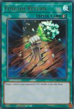 Foolish Return - Magnificent Mavens YuGiOh trading card