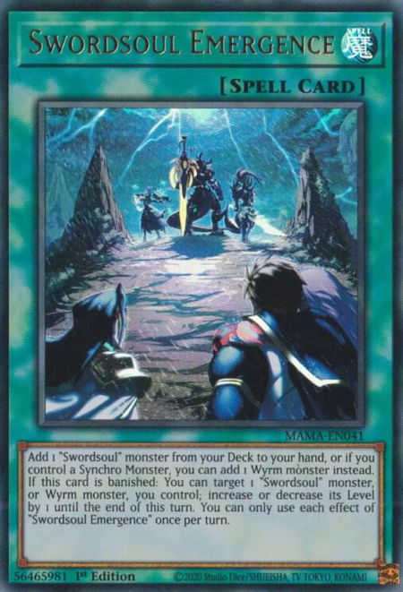 Swordsoul Emergence - Magnificent Mavens YuGiOh trading card