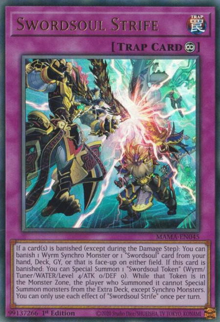 Swordsoul Strife - Magnificent Mavens YuGiOh trading card