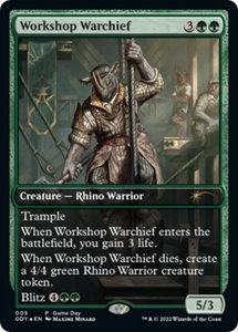 Workshop Warchief - Game Day & Store Championship Promos (GAME) #5 - Promo Magic: The Gathering Trading Card