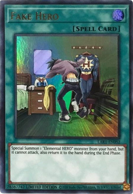 Fake Hero trading card from The Lost Art Promotion Fake Hero - The Lost Art Promotion YuGiOh trading card