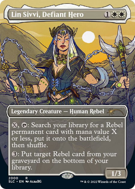 Lin Sivvi, Defiant Hero - Secret Lair Countdown Kit Magic: The Gathering trading card