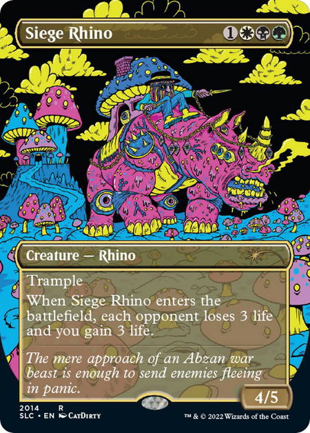 Siege Rhino - Secret Lair Countdown Kit Magic: The Gathering trading card