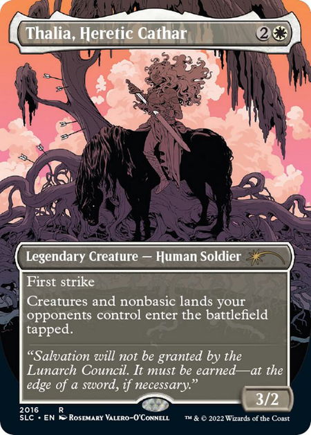 Thalia, Heretic Cathar - Secret Lair Countdown Kit Magic: The Gathering trading card