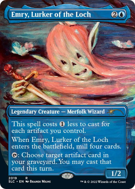 Emry, Lurker of the Loch - Secret Lair Countdown Kit Magic: The Gathering trading card