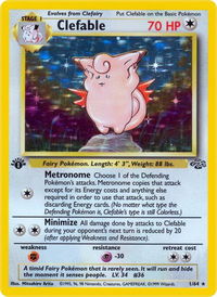 Clefable (1) - Jungle (JU) #01/64 - Holo Rare Pokémon Trading Card