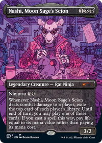 Nashi, Moon Sage's Scion - Secret Lair Countdown Kit (SLC) #2022 - Mythic Magic: The Gathering Trading Card