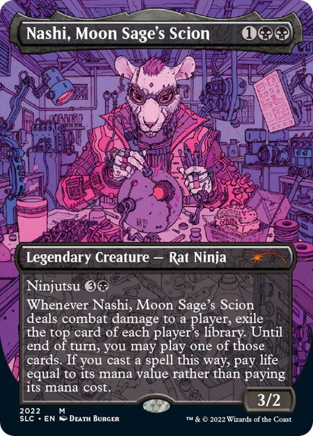 Nashi, Moon Sage's Scion - Secret Lair Countdown Kit Magic: The Gathering trading card