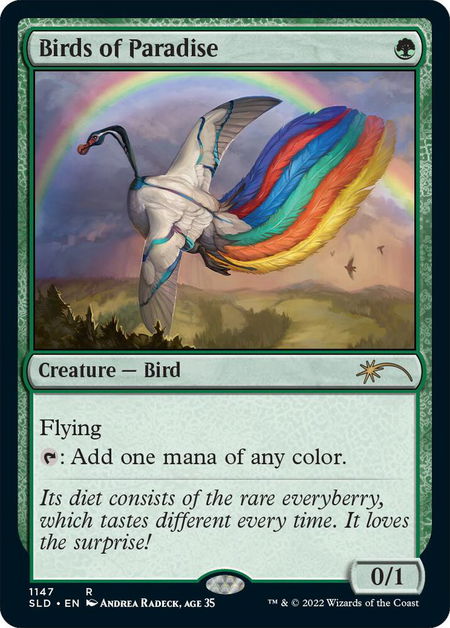 Birds of Paradise (1147) - Secret Lair Drop Series Magic: The Gathering trading card