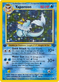 Vaporeon (12) - Jungle (JU) #12/64 - Holo Rare Pokémon Trading Card