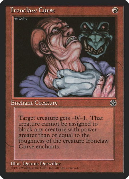 Ironclaw Curse - Homelands Magic: The Gathering trading card