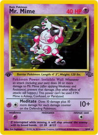 Mr. Mime (6) - Jungle (JU) #06/64 - Holo Rare Pokémon Trading Card