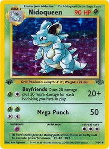 Nidoqueen (7) - Jungle (JU) #07/64 - Holo Rare Pokémon Trading Card