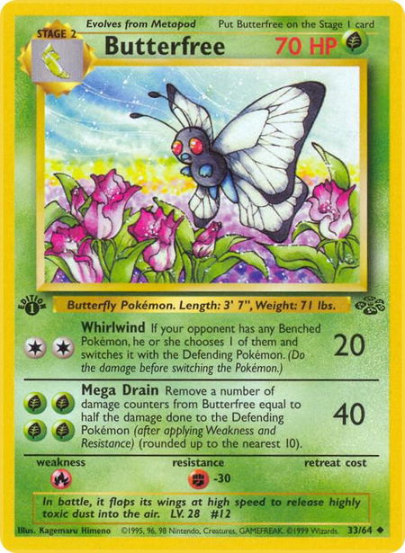 Butterfree - Jungle Pokémon trading card
