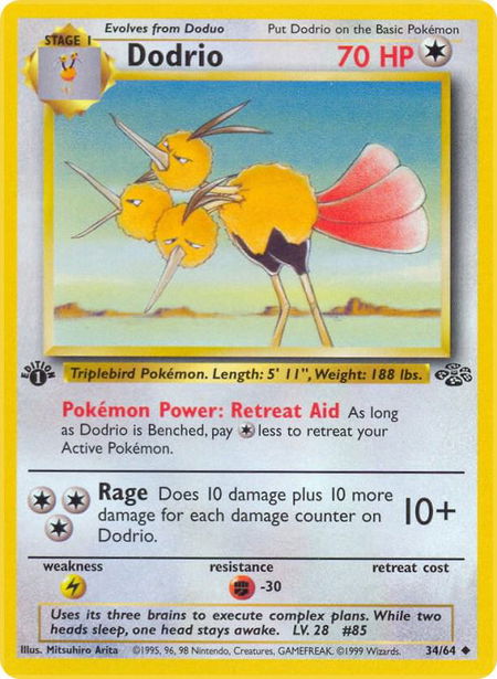Dodrio - Jungle Pokémon trading card
