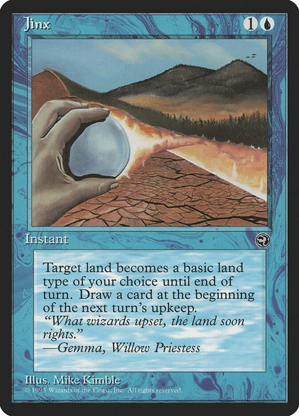 Jinx trading card from Homelands Jinx - Homelands Magic: The Gathering trading card