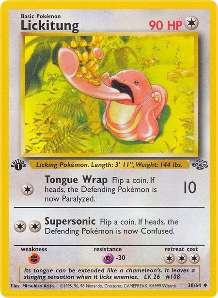 Lickitung - Jungle Pokémon trading card