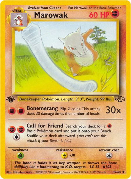 Marowak - Jungle Pokémon trading card