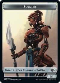 Soldier Token (009) - The Brothers' War (BRO) #9 - Token Magic: The Gathering Trading Card