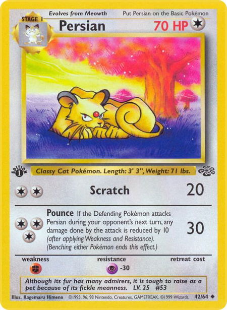 Persian - Jungle Pokémon trading card