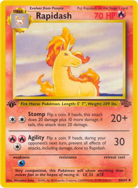 Rapidash - Jungle Pokémon trading card