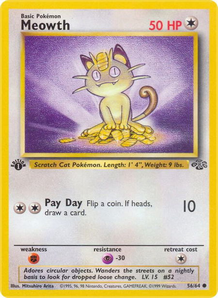 Meowth - Jungle Pokémon trading card