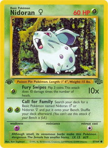 Nidoran F - Jungle (JU) #57/64 - Common Pokémon Trading Card