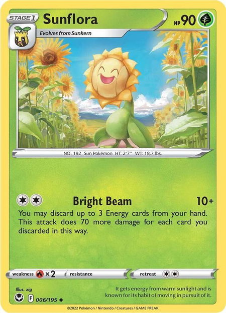 Sunflora - SWSH12: Silver Tempest Pokémon trading card