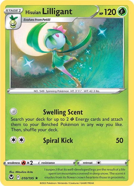 Hisuian Lilligant - SWSH12: Silver Tempest Pokémon trading card