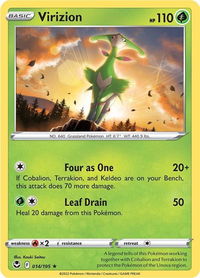 Virizion - SWSH12: Silver Tempest (SWSH12) #014/195 - Rare Pokémon Trading Card