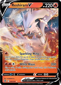 Reshiram V - SWSH12: Silver Tempest (SWSH12) #024/195 - Ultra Rare Pokémon Trading Card
