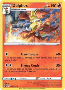 Delphox - SWSH12: Silver Tempest (SWSH12) #027/195 - Rare Pokémon Trading Card